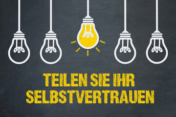 Obraz premium Teilen Sie Ihr Selbstvertrauen