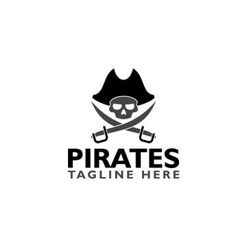 Pirates logo icon isolated on white background