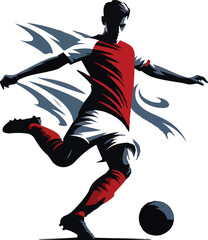Abstract Footballer illustration vector 3 © Saumitra