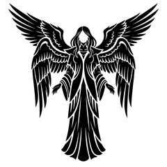 Obraz premium Detailed illustration of an angel figure.