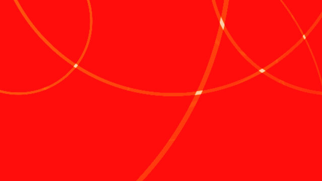 Geometric circles and dots on red background