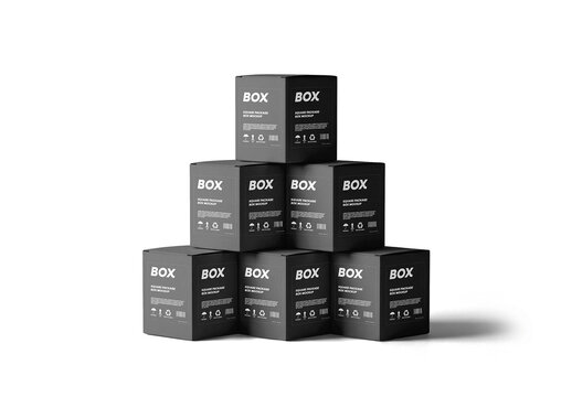 Square Boxes Mockup