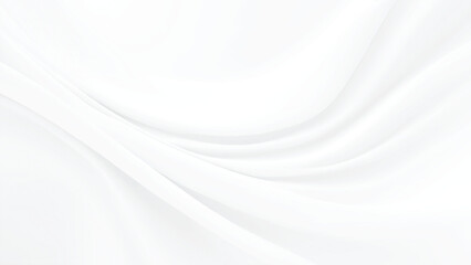 Naklejka premium Smooth white fabric with flowing folds and creases in a soft gradient texture