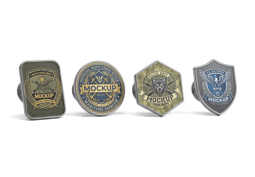 Pin Assortment Mockup