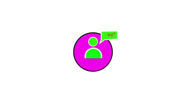 Friend Request Alert and Notification Pop Up Animation,HD video,