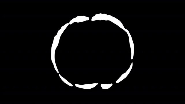Vfx animation featuring a minimalist white segmented ring vfx