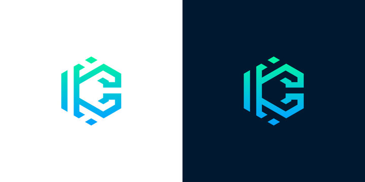 Modern Hexagonal Monogram Letter C Tech Logo Design Featuring Geometric Gradient Lines for Corporate Branding Identity