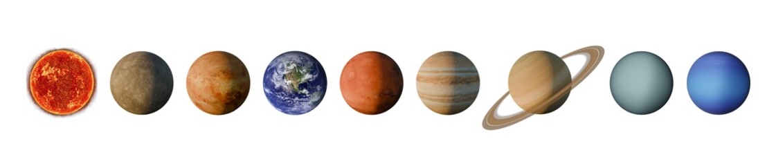 Solar system planets on transparent background © Nithin