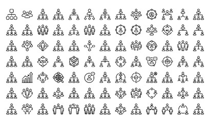 Fototapeta premium Privacy Policy and Data Security Line Icons Set with Protection Access Control and Network Safety Symbols