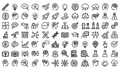 Fototapeta premium Soda Can and Beverage Line Art Icons Pack Featuring Dented Containers Refreshment and Packaging Elements