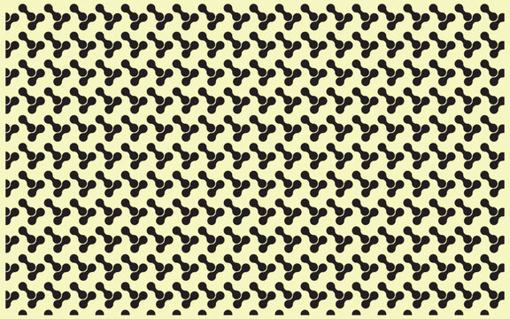 black dog bone pattern on pale yellow background