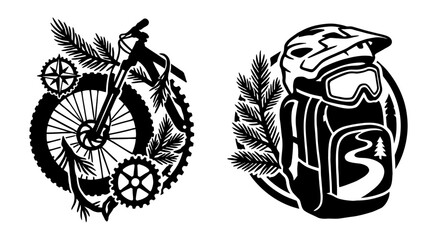 Mountain Bike and Motocross Gear Vector Art © MuhammadRafi