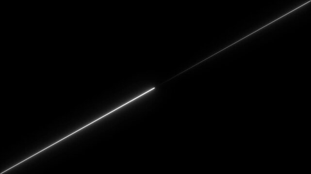 Glowing neon line Light effect icon animation on black background. 4k video