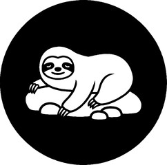 Obraz premium Cute Sloth Illustration with Smiling Face and Claws.