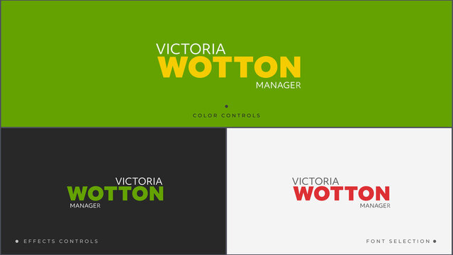 Bold Highlight Name Titles Style 01