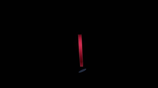 Location pin icon animation rotating in three dimensional space against a dark black background for digital navigation motion footage