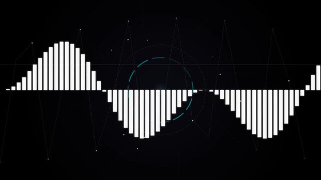 Digital sound wave waveform visualizer