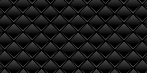 Fototapeta premium Luxury upholstered backdrop. Stitched layered background pattern. Leather textured sofa background. special black and gray units