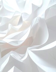 An abstract background of flowing white paper.
