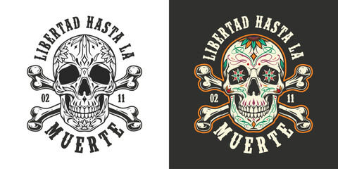 Fototapeta premium Skull design display