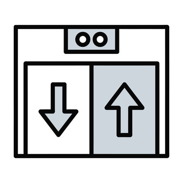 Elevator buttons with up and down arrows