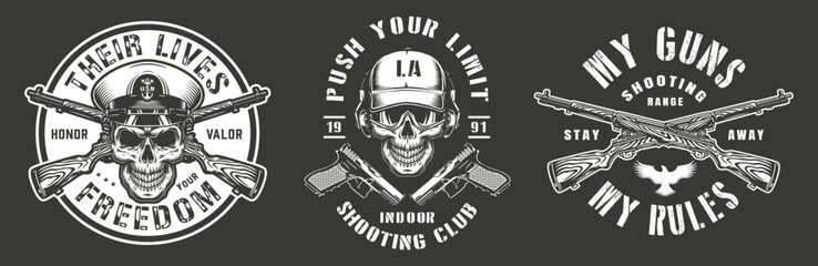 Obraz premium Skull military logos