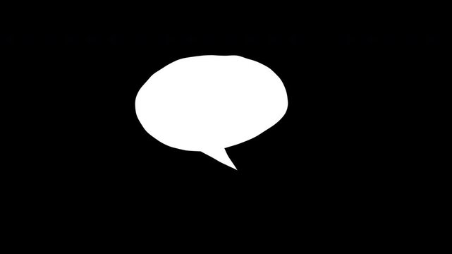 Six dynamic text bubble animations. 4K alpha channel, with cloud and square styles