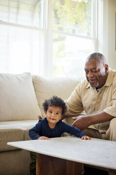 Family Time at Home With Parent and Child