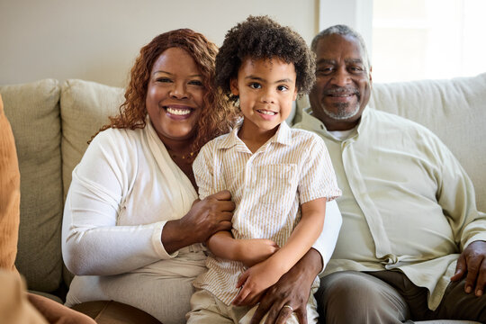 Family and Child Spend Time Together at Home