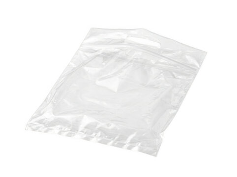 Empty small plastic zip lock bag for storage