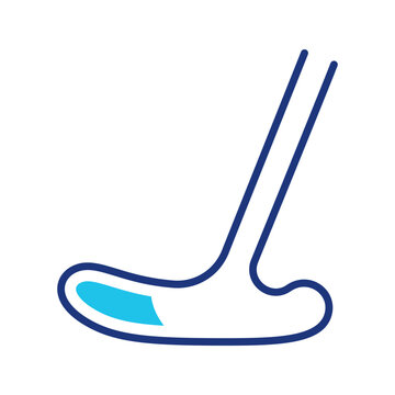 Golf putter icon. Sports and golf line symbol. Color.