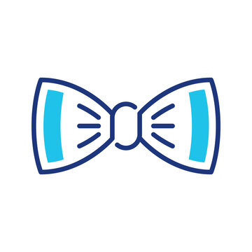 Bow tie icon. Lifestyle and neckwear line symbol. Color.