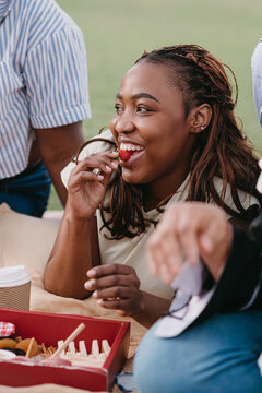 Woman on a picnic