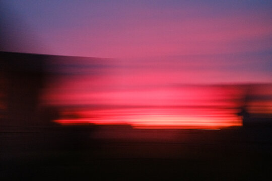  Pink Sunset Bright Colors Abstract Motion Blur