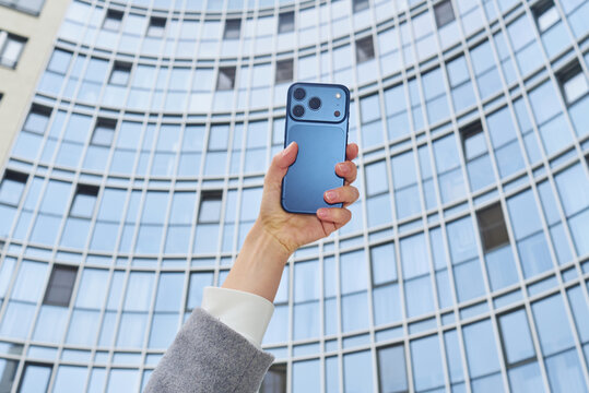 Woman holding a mobile phone 