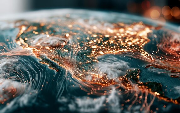 Visualization of Weather Patterns with Pressure System Data and Light Effects