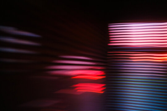 Abstract Motion Blur Colors and Shapes Blend in a Dim Room