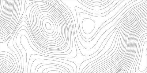 Topographic map contour lines background abstract vector illustration of geographic terrain elevation with wavy pattern. Gray topographic contour lines on a white backdrop. © Creative Arts