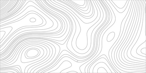 Topographic map contour lines background abstract vector illustration of geographic terrain elevation with wavy pattern. Gray topographic contour lines on a white backdrop. © Creative Arts