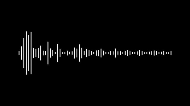 audio visualizer spectrum, black background overlay,voice signal animation, digital waveform motion,sound frequency spectrum,4k animation video