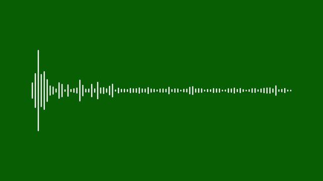 audio wave Music equalizer frequency on green background,animated audio sound wave.sound wave digital frequency spectrum.Abstract wave motion equalizer,4K stock video