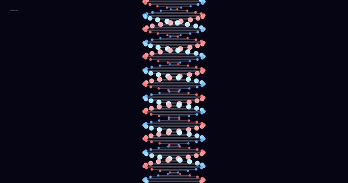 dna strand on black background