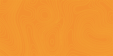Orange abstract background with wavy topographic lines creating a modern minimalistic texture for graphic designs. Geographic contour maps or wood grain textures. © Creative Arts