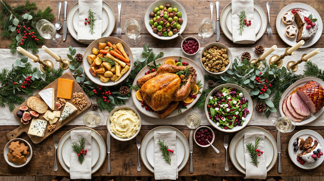 christmas table setting