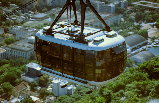 Cable Car Over City