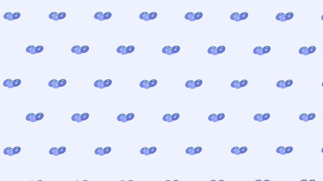 Seamless blueberry fruit icon pattern background