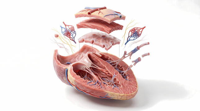 Human Heart Anatomy Detailed Layers