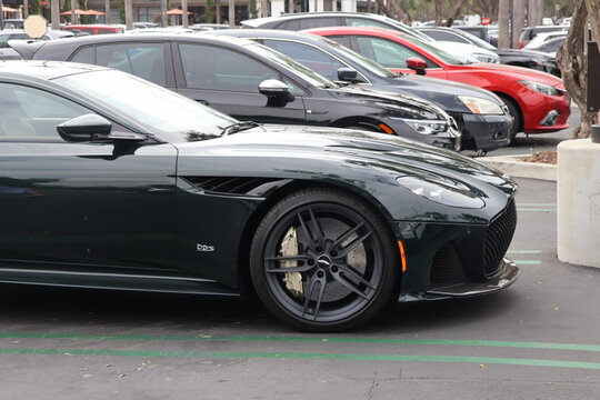 Black sleek aston martin sports car 