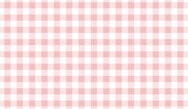 gingham seamless pattern for fabric. picnic texture Table cloth textile. Pink checkered grid 