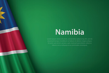 Obraz premium Namibia Flag Waving Background with Text Space